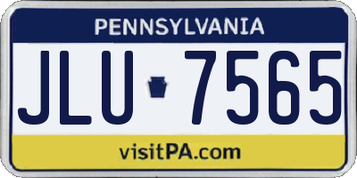 PA license plate JLU7565