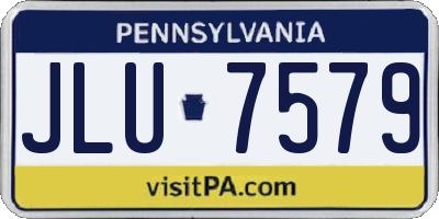 PA license plate JLU7579