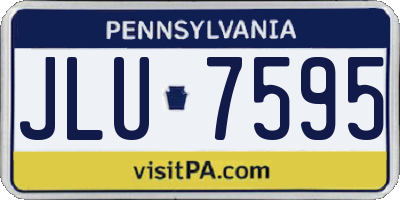 PA license plate JLU7595