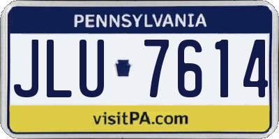 PA license plate JLU7614