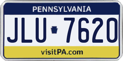 PA license plate JLU7620