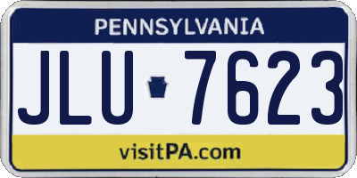 PA license plate JLU7623