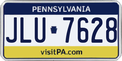PA license plate JLU7628