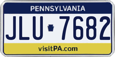 PA license plate JLU7682