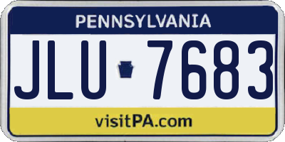 PA license plate JLU7683