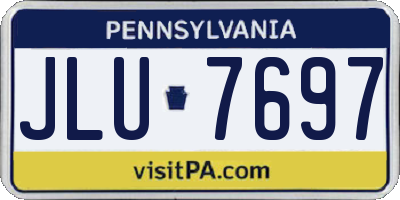 PA license plate JLU7697