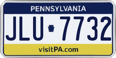 PA license plate JLU7732
