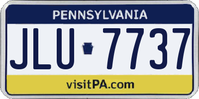PA license plate JLU7737