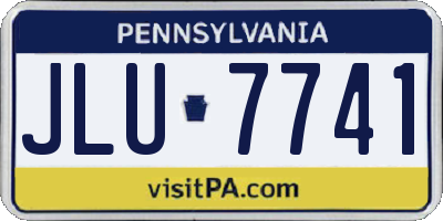 PA license plate JLU7741