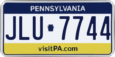PA license plate JLU7744