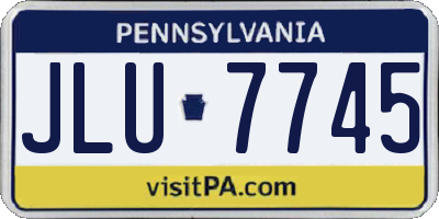 PA license plate JLU7745