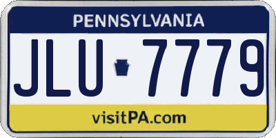 PA license plate JLU7779