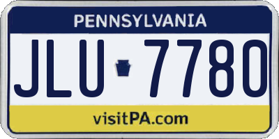 PA license plate JLU7780