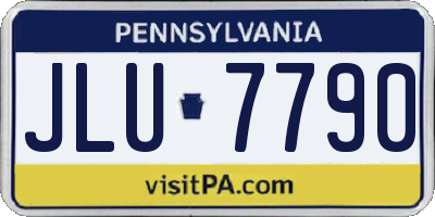 PA license plate JLU7790