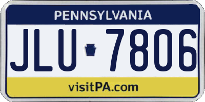 PA license plate JLU7806