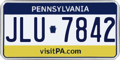 PA license plate JLU7842
