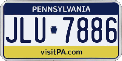 PA license plate JLU7886