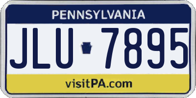 PA license plate JLU7895