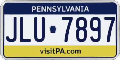 PA license plate JLU7897