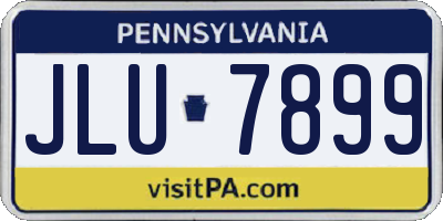 PA license plate JLU7899