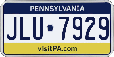 PA license plate JLU7929