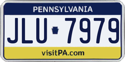PA license plate JLU7979