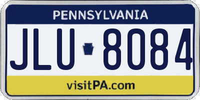PA license plate JLU8084