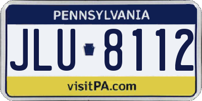 PA license plate JLU8112