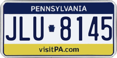 PA license plate JLU8145
