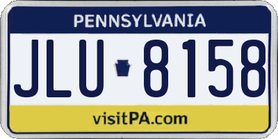 PA license plate JLU8158