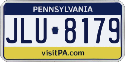 PA license plate JLU8179