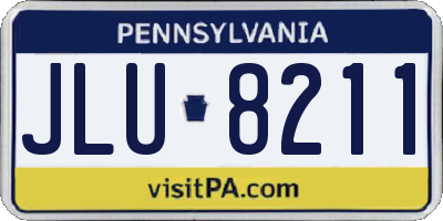 PA license plate JLU8211