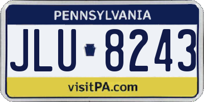 PA license plate JLU8243