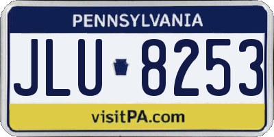 PA license plate JLU8253