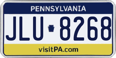 PA license plate JLU8268