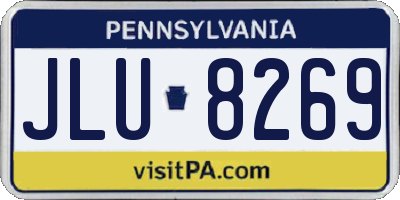 PA license plate JLU8269