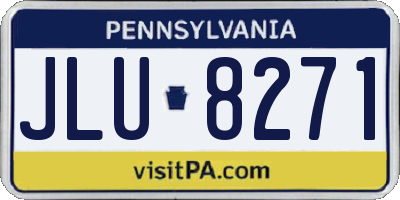 PA license plate JLU8271