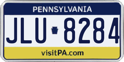 PA license plate JLU8284