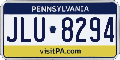 PA license plate JLU8294