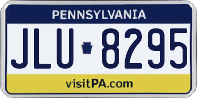 PA license plate JLU8295