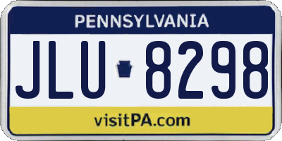 PA license plate JLU8298