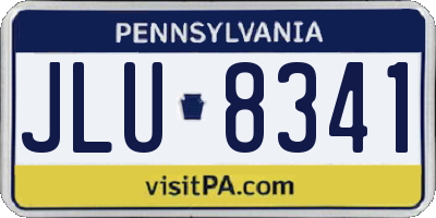 PA license plate JLU8341