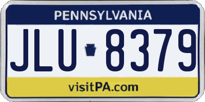 PA license plate JLU8379