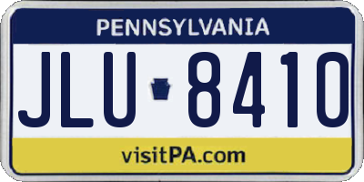 PA license plate JLU8410