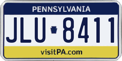 PA license plate JLU8411