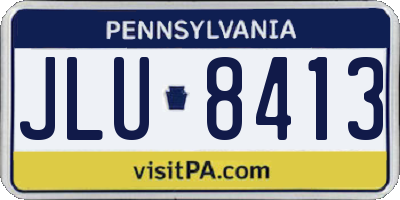 PA license plate JLU8413
