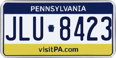 PA license plate JLU8423