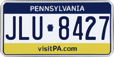 PA license plate JLU8427