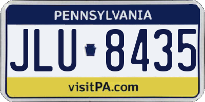 PA license plate JLU8435