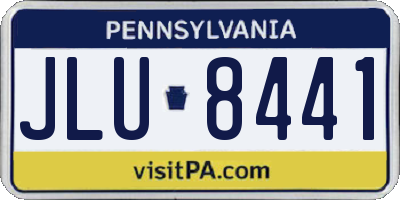 PA license plate JLU8441